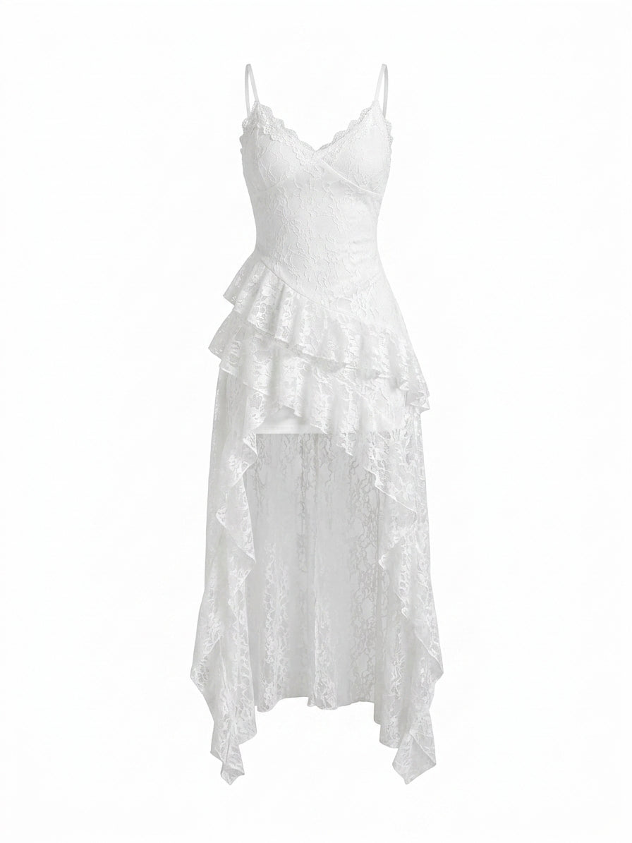 Fairycore Asymmetric Lace Dress