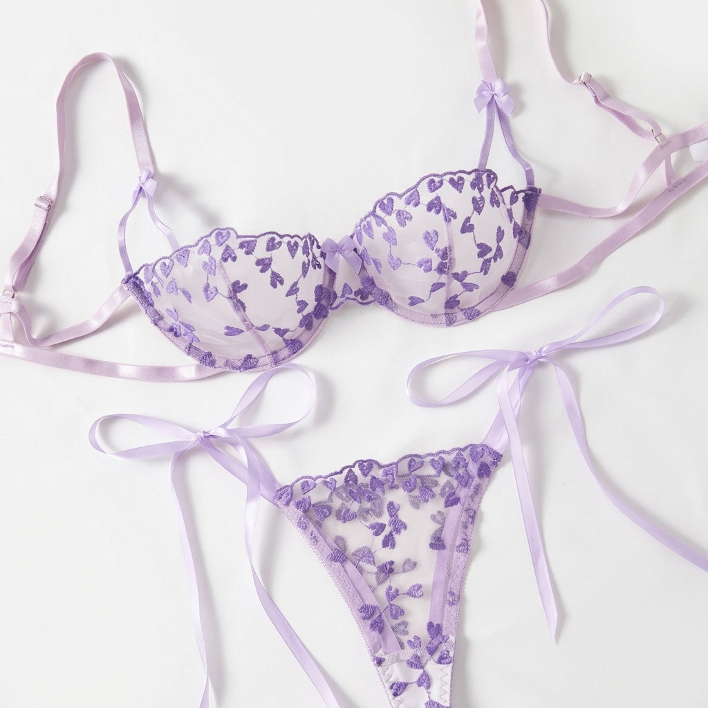 Ethereal Violet Heart Whisper Set
