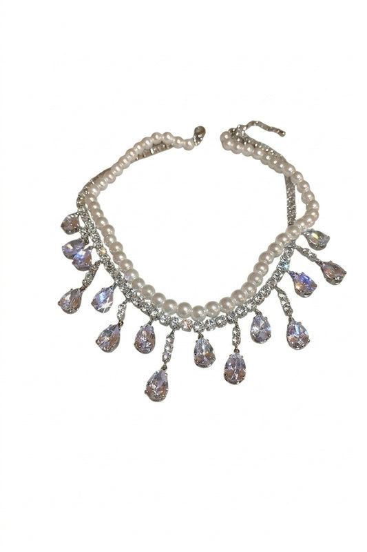 Ethereal & Pearl Fringe Necklace
