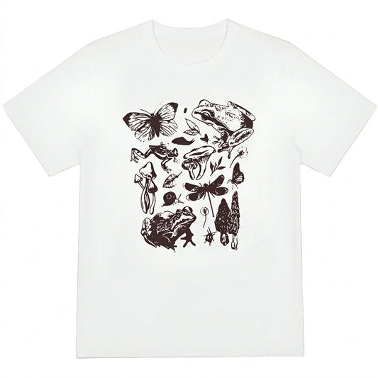 Goblincore Naturskizze T-Shirt
