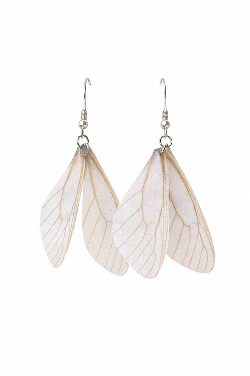 Fairycore Earrings — Veined Gossamer Drop