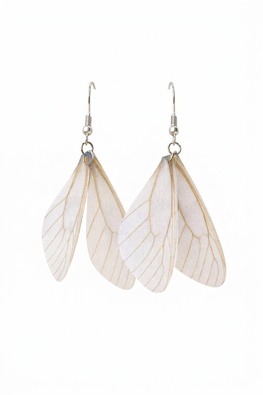 Fairycore Earrings — Veined Gossamer Drop