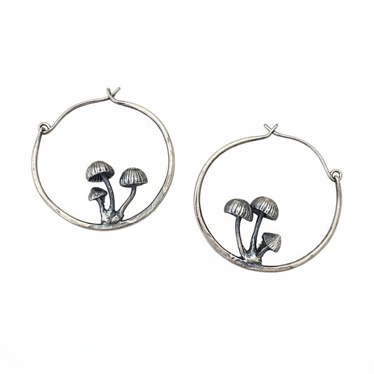 Goblincore Cluster Hoop Earrings