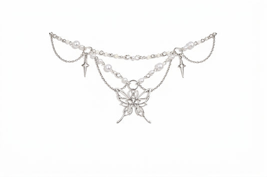 Fairycore Draped Pearl Necklace