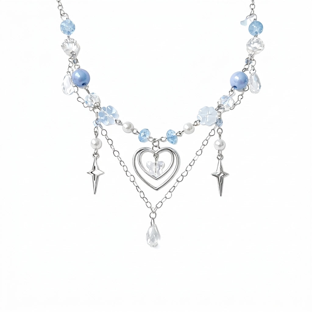 Ethereal Crystal Beaded Necklace