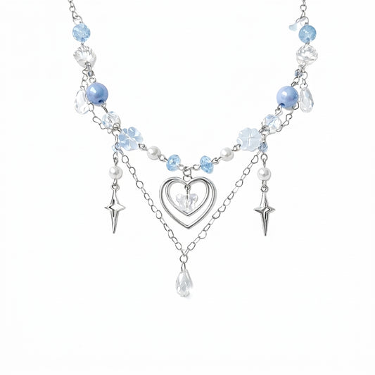 Ethereal Crystal Beaded Necklace