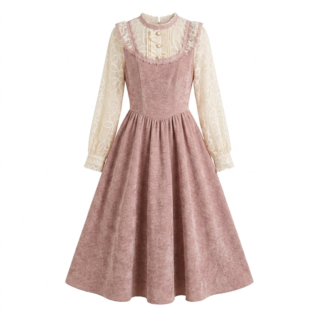 Cottagecore Rose Midi Dress