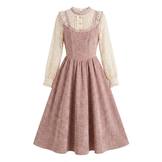 Cottagecore Rose Midi Dress