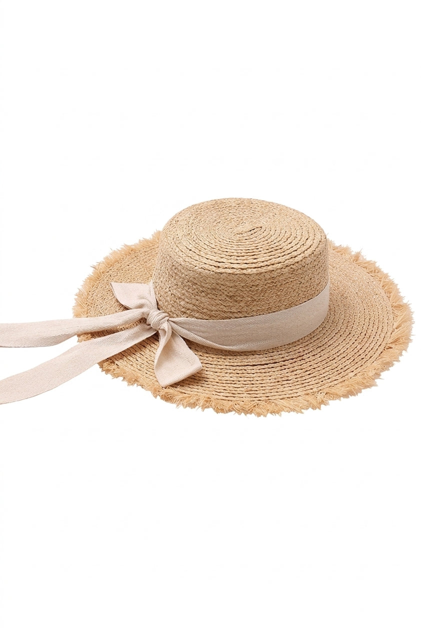 Cottagecore Raffia Ribbon Hat