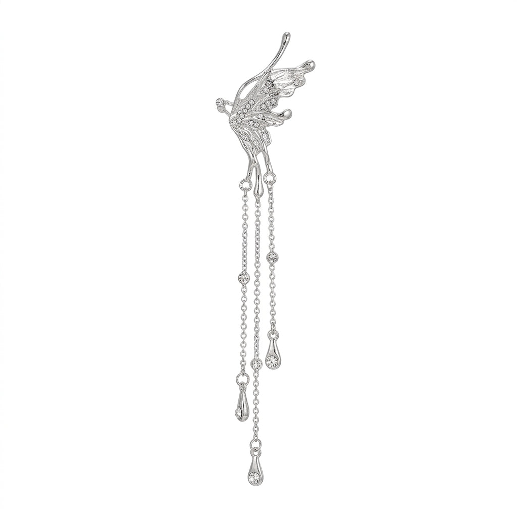 Ethereal Wing Tassel Ear Cuff Earring