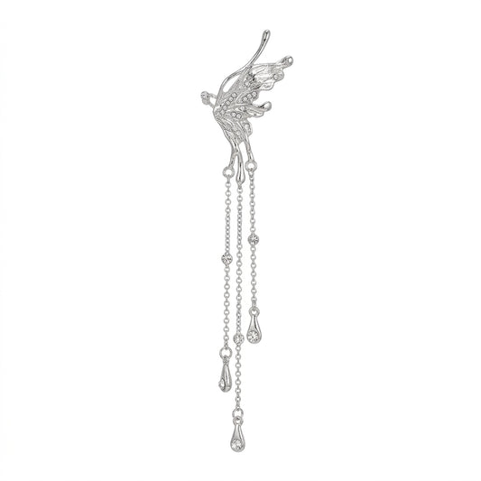 Ethereal Wing Tassel Ear Cuff Earring