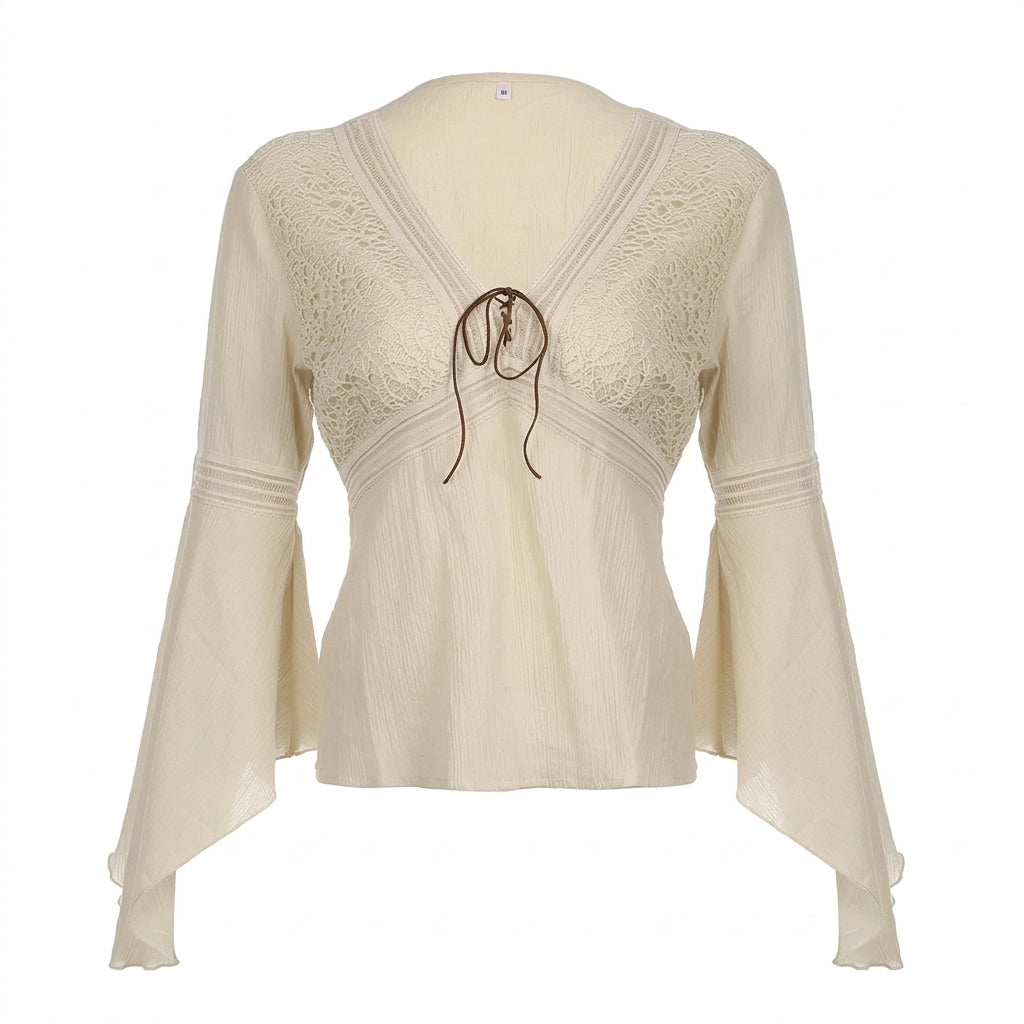 Cottagecore Bell Sleeve Top