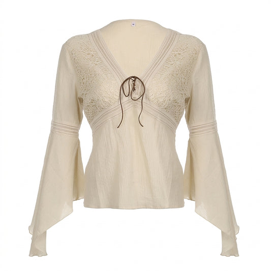 Cottagecore Bell Sleeve Top