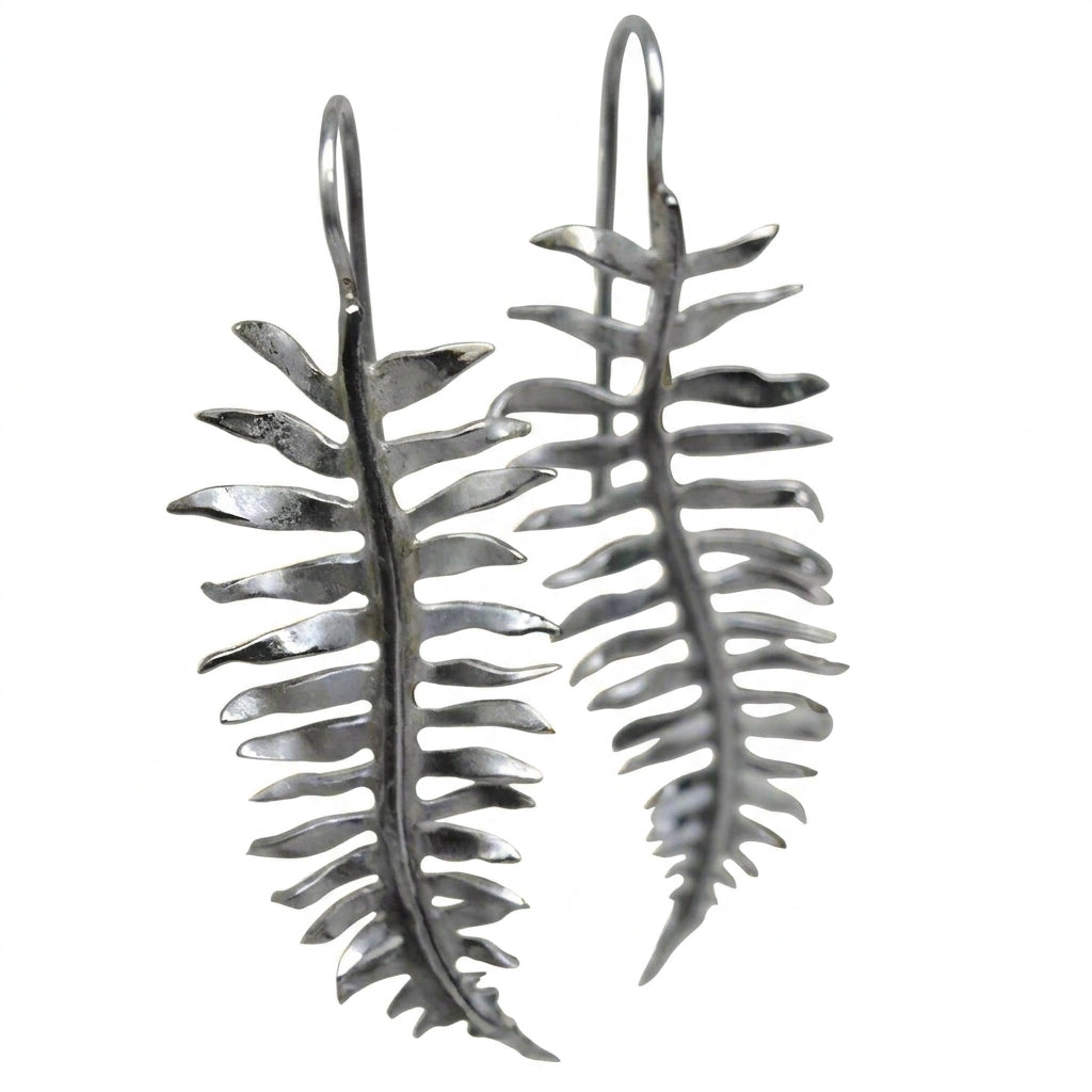 Goblincore Frond Statement Earring