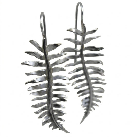 Goblincore Frond Statement Earring