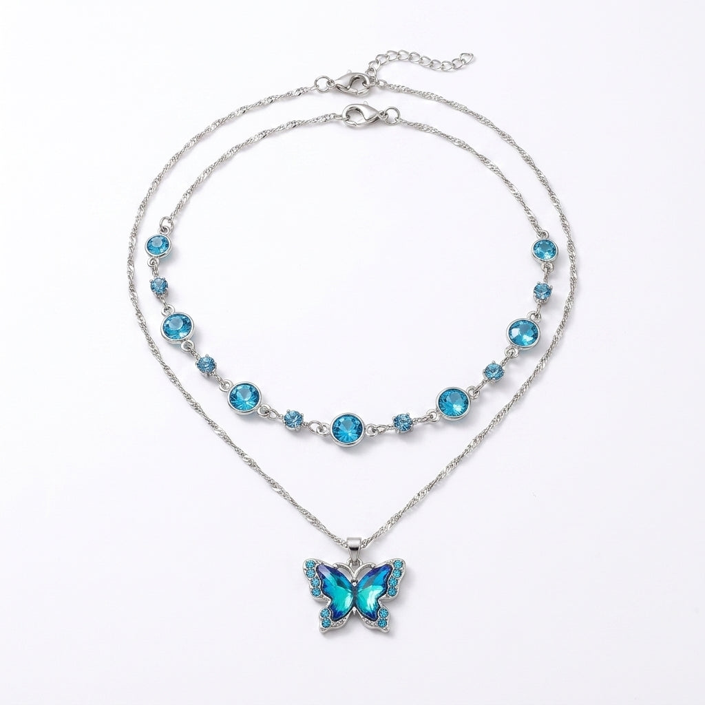 Fairycore Butterfly Layered Necklace
