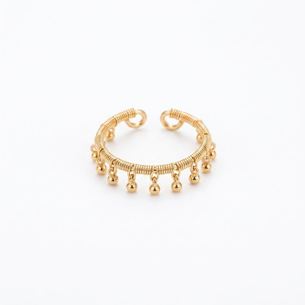 Vintage Aesthetic Wildflower Diamond Knit Ring