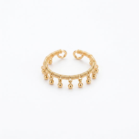 Vintage Aesthetic Wildflower Diamond Knit Ring