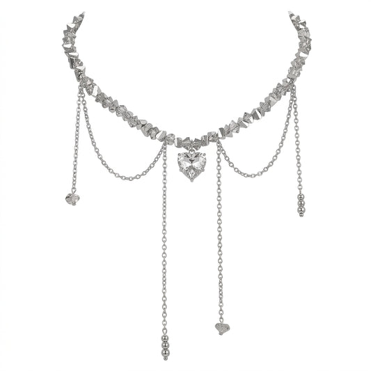 Fairycore Heart Tassel Necklace
