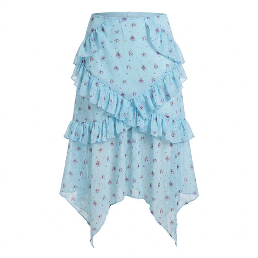Fairycore Ruffle Mesh Skirt