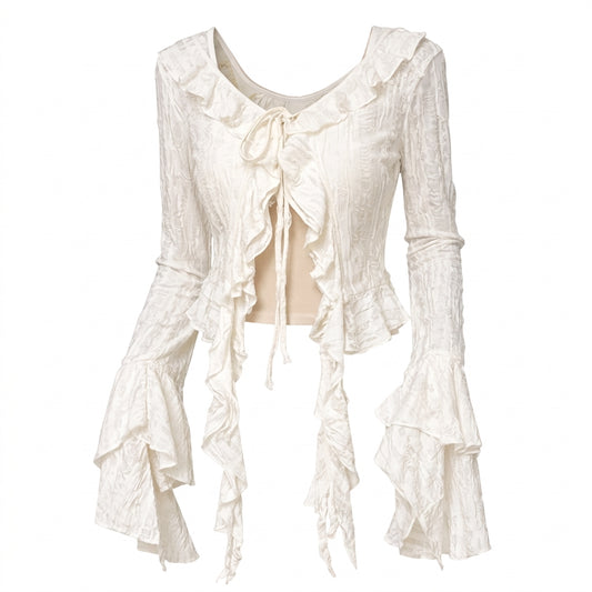 Ethereal Flared Sleeve Shirt