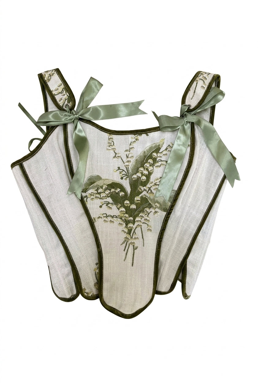 Korsett mit Stickerei „Lily Valley“