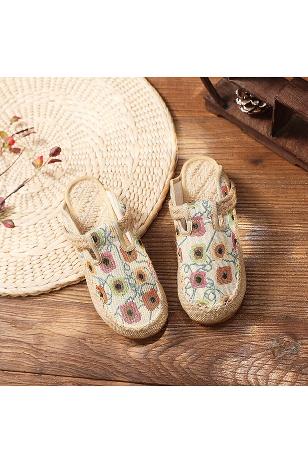 Embroidered Flat Espadrilles cottagecoreclothes