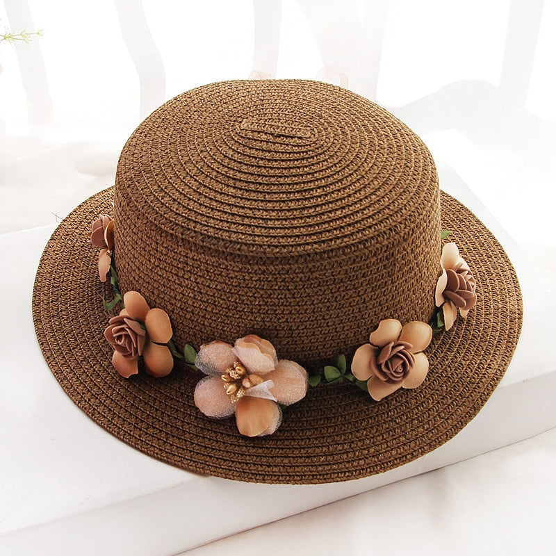 Flowers Ribbon Straw Hat - Hats - Сottagecore clothes