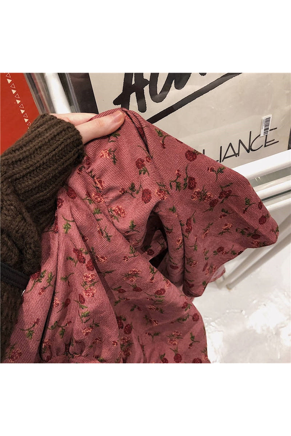 Corduroy High Waist Long Skirt cottagecoreclothes