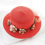 Flowers Ribbon Straw Hat