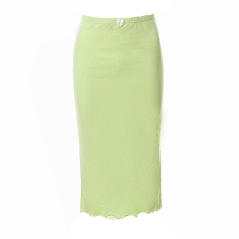 Goblincore Green Long Skirt - 0 - Сottagecore clothes