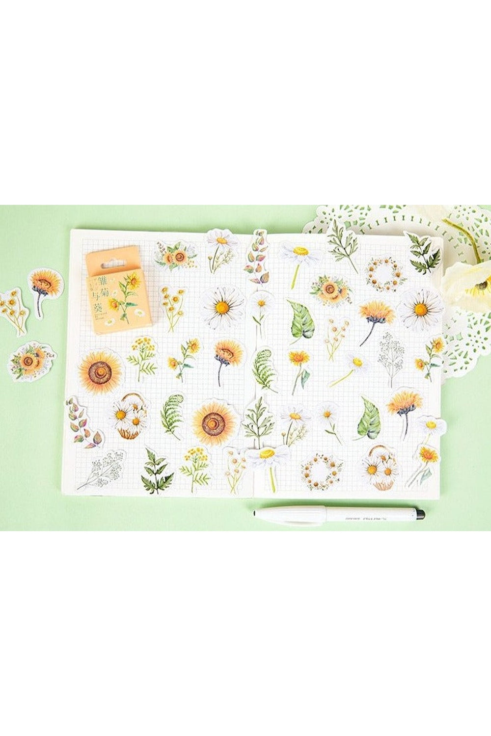 46pcs/pack Sunflower Stickers cottagecoreclothes
