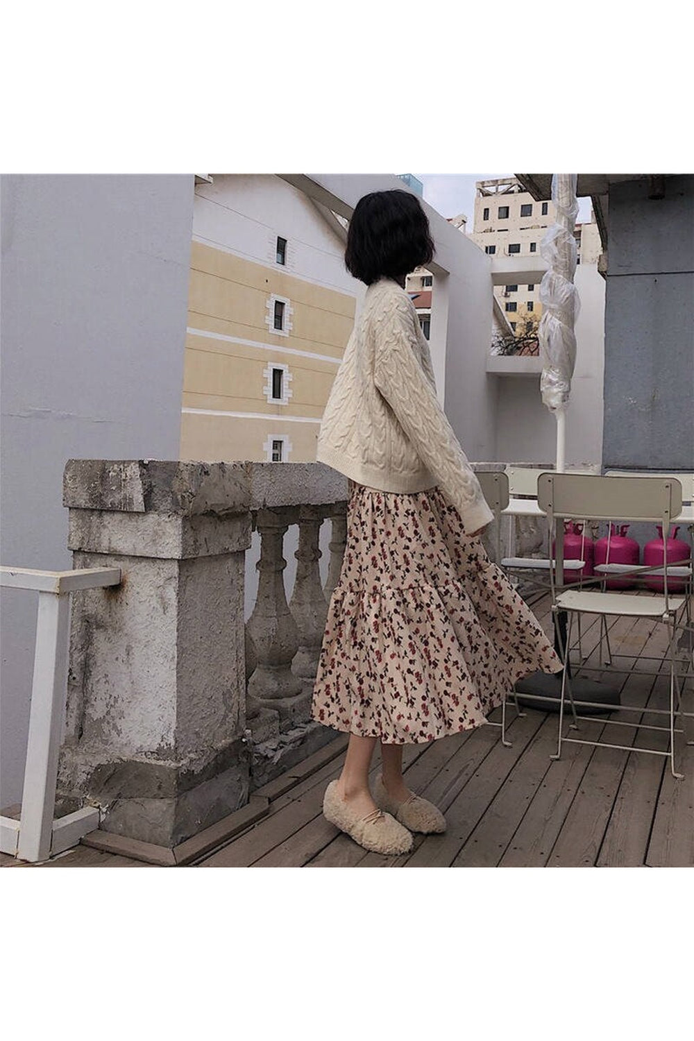 Cottagecore Corduroy Long Skirt cottagecoreclothes