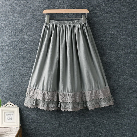 Fairy Style Lace Skirt - 0 - Сottagecore clothes