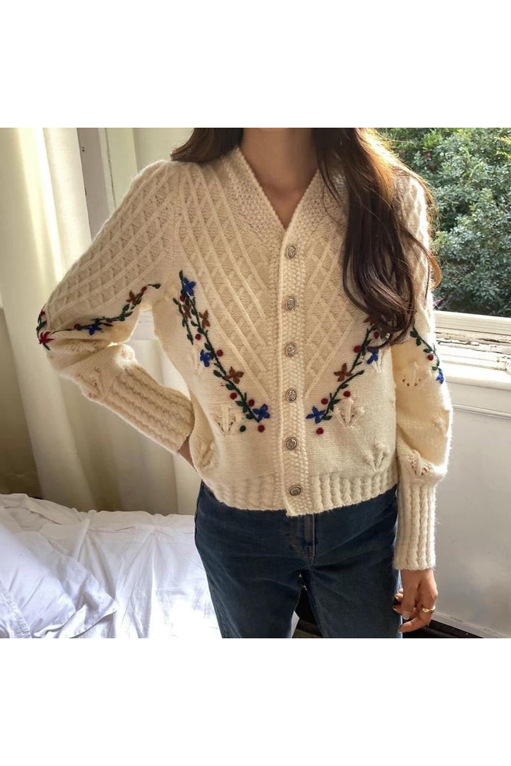 Flower Cottagecore Fall Cardigan Vintage cottagecoreclothes