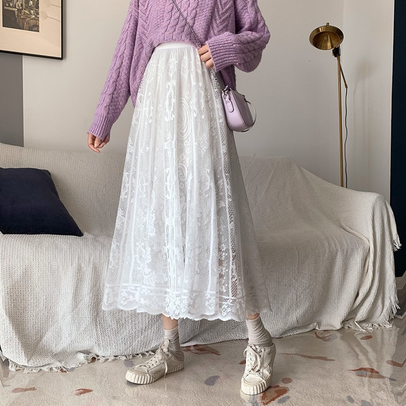 Long cottage-style skirt - Сottagecore clothes