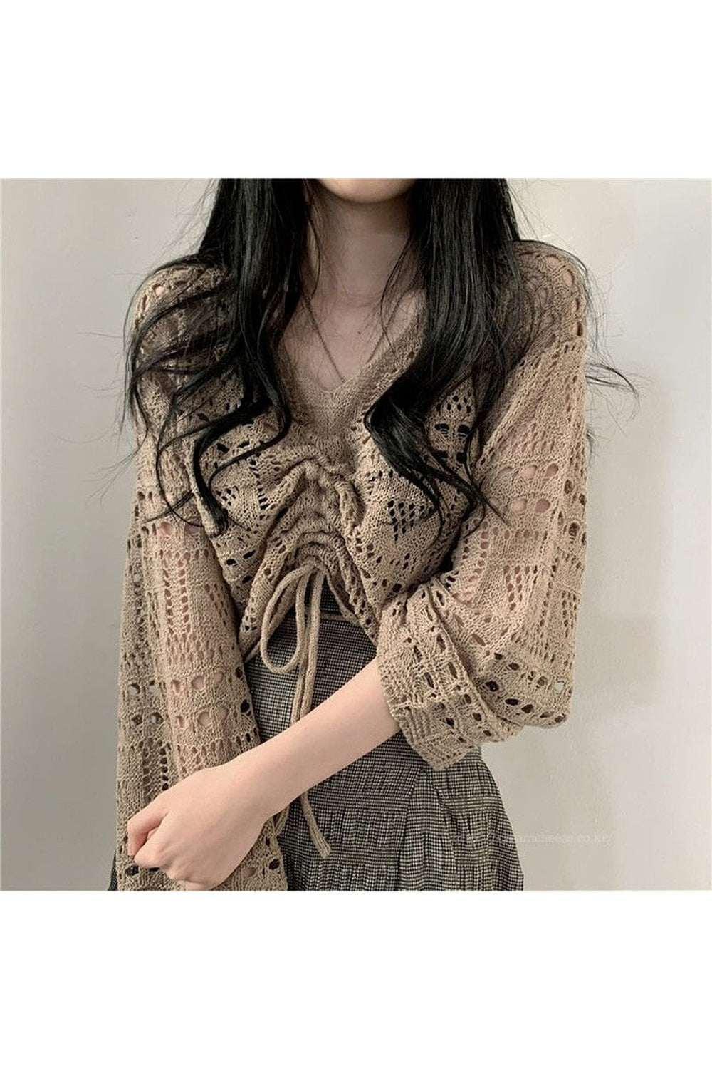 Goblincore Hollow Out Fall Sweater cottagecoreclothes