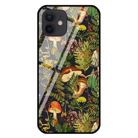 Goblincore Mushroom Woodland Glass Case For iPhone - 0 - Сottagecore clothes