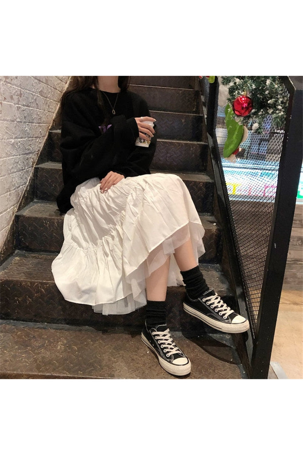 Long Tulle Vintage Skirt cottagecoreclothes