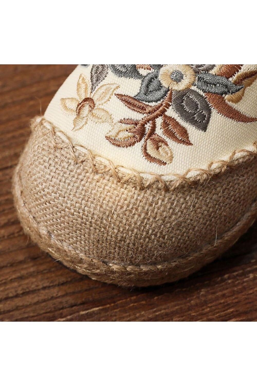 Embroidered Flat Espadrilles