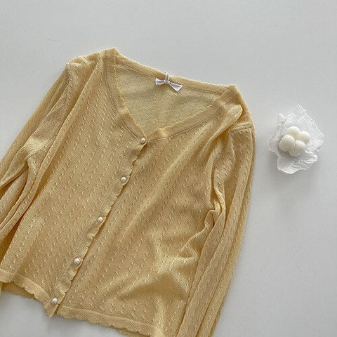 Cottagecore Flower Strap Dress & Simple Vintage Cardigan - Cardigans - Сottagecore clothes
