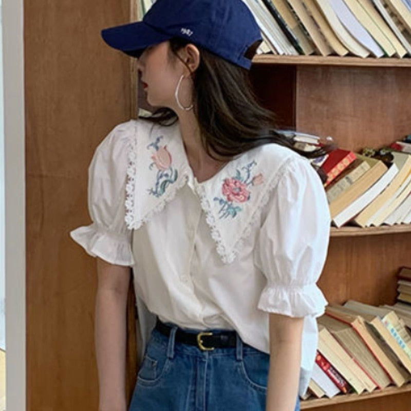 Vintage shirt with embroidery