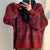 Retro Knit Sweater Lantern Sleeve Sweater - 0 - Сottagecore clothes