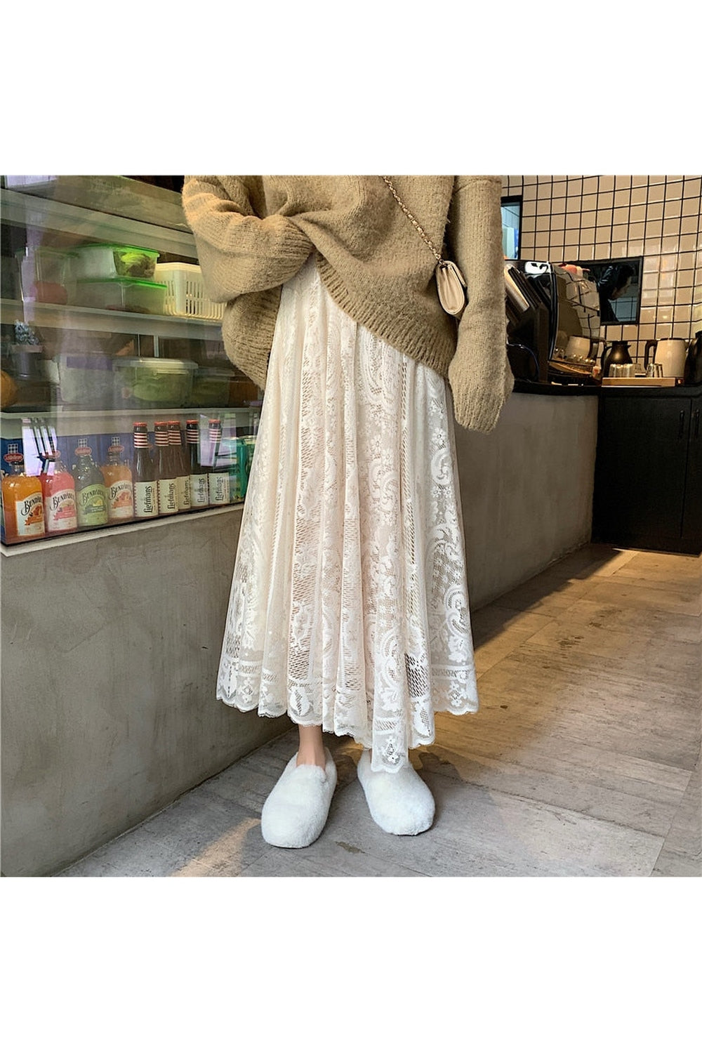 Cottagecore Lace Long Skirt cottagecoreclothes