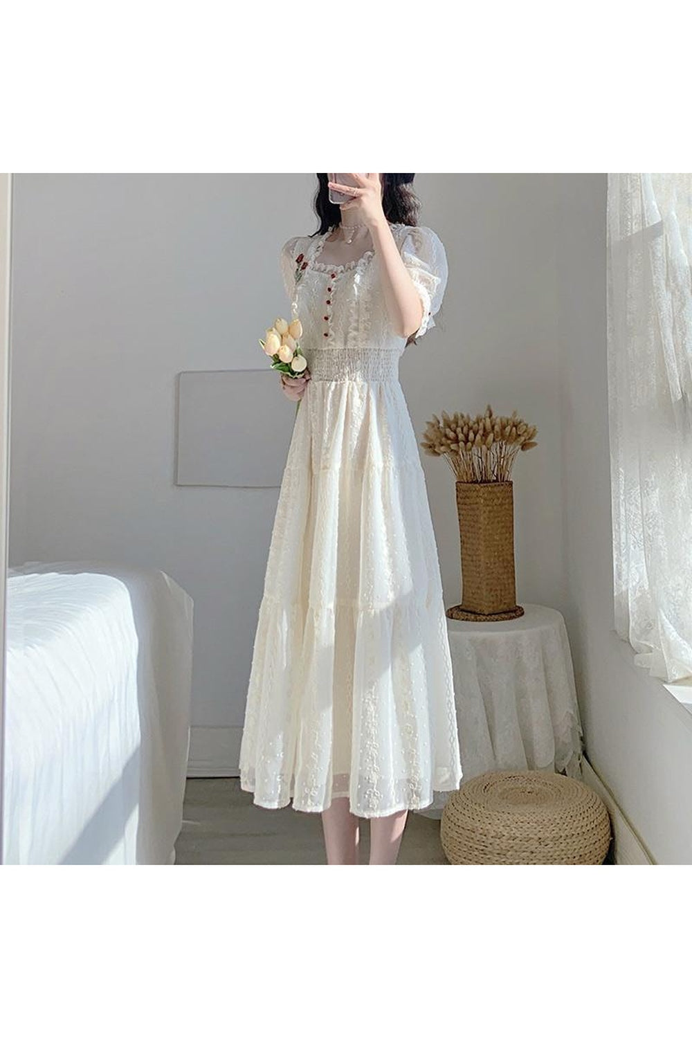 Fairycore Lace Midi Dress