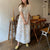 V-Neck Long Floral Dress - Dresses - Сottagecore clothes