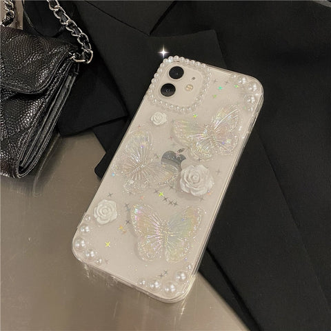 Butterfly Rose Case for iPhone -  - Сottagecore clothes