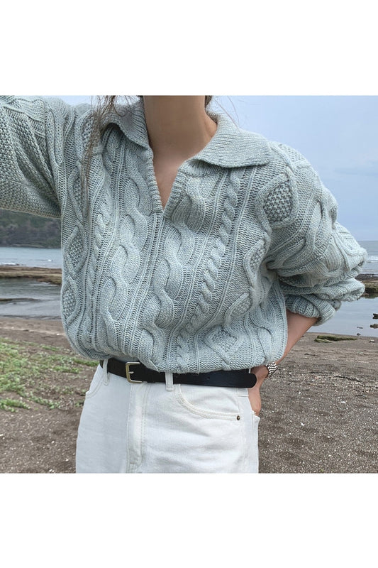 Retro Knitted Fall Sweater cottagecoreclothes
