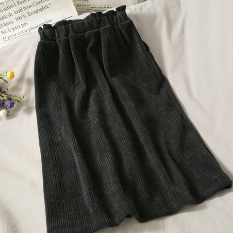 Mori Girl Corduroy Skirt - 0 - Сottagecore clothes
