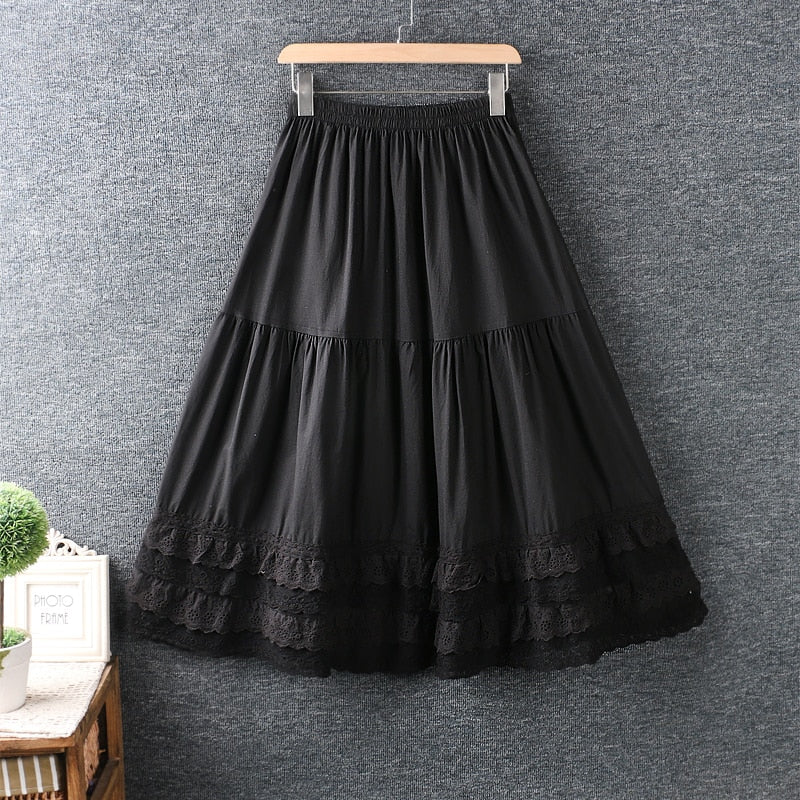 Cotton Retro Skirt - Сottagecore clothes